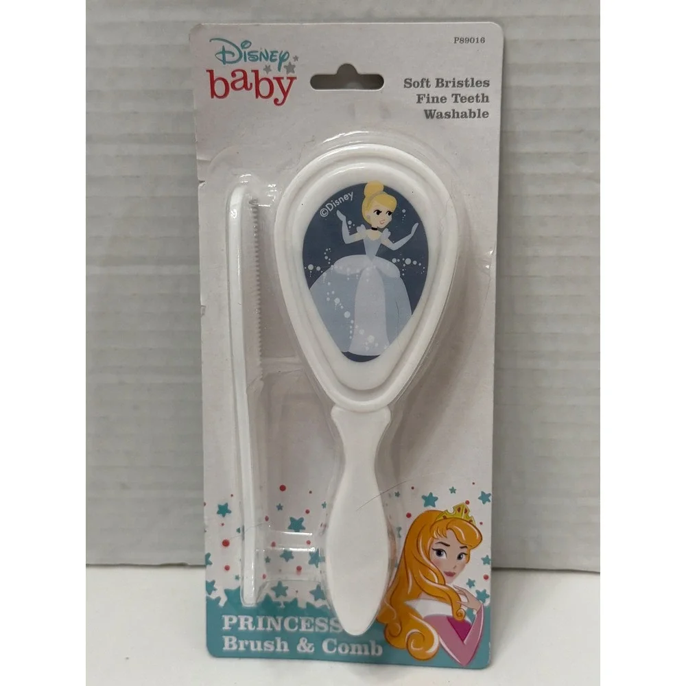 Disney Baby Princess Brush and Comb Set Cinderella White P89016 NEW